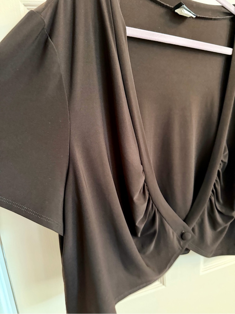 Brown MSK women crop top jacket - Picture 2 of 4